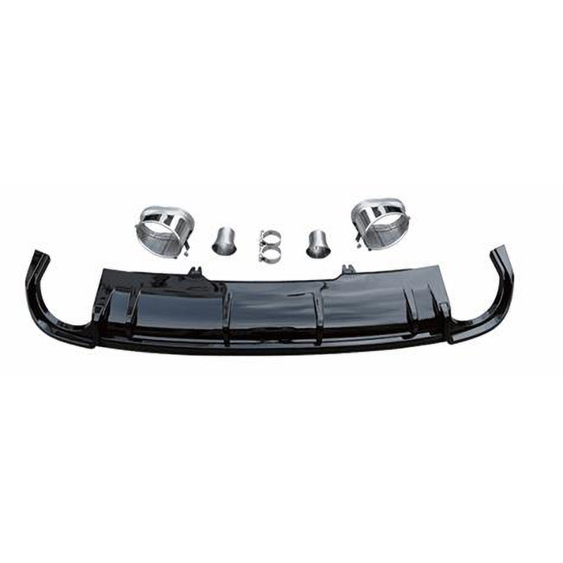 A4 17 RS4 REAR DIFFUSER WITH TAIL PIPE ( BLACK)